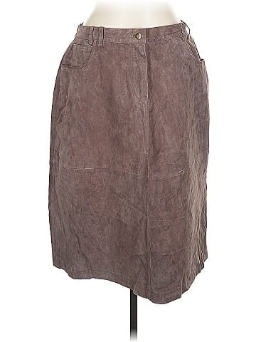 Denim Co Brown Suede Skirt (view 1)
