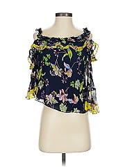 Tanya Taylor 3/4 Sleeve Silk Top