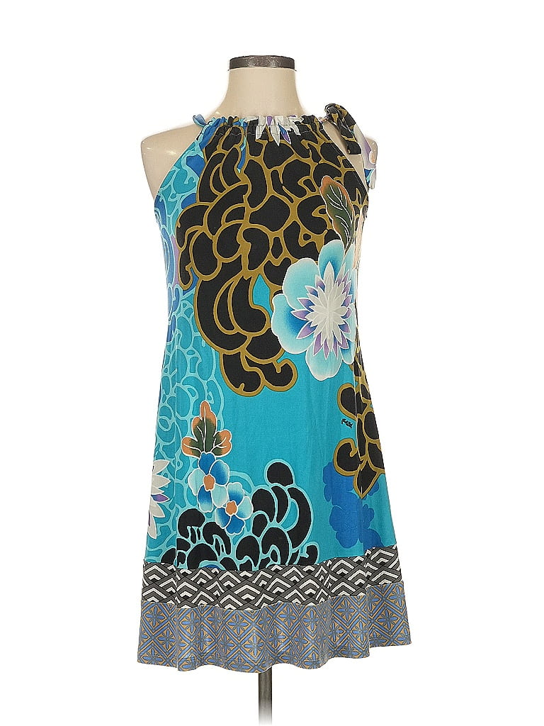Hale Bob Print Blue Casual Dress Size XS - photo 1