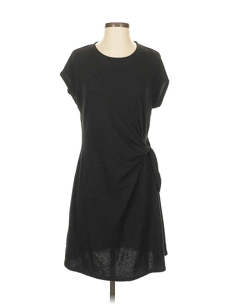 Cable & Gauge Solid Black Casual Dress Size M - photo 1