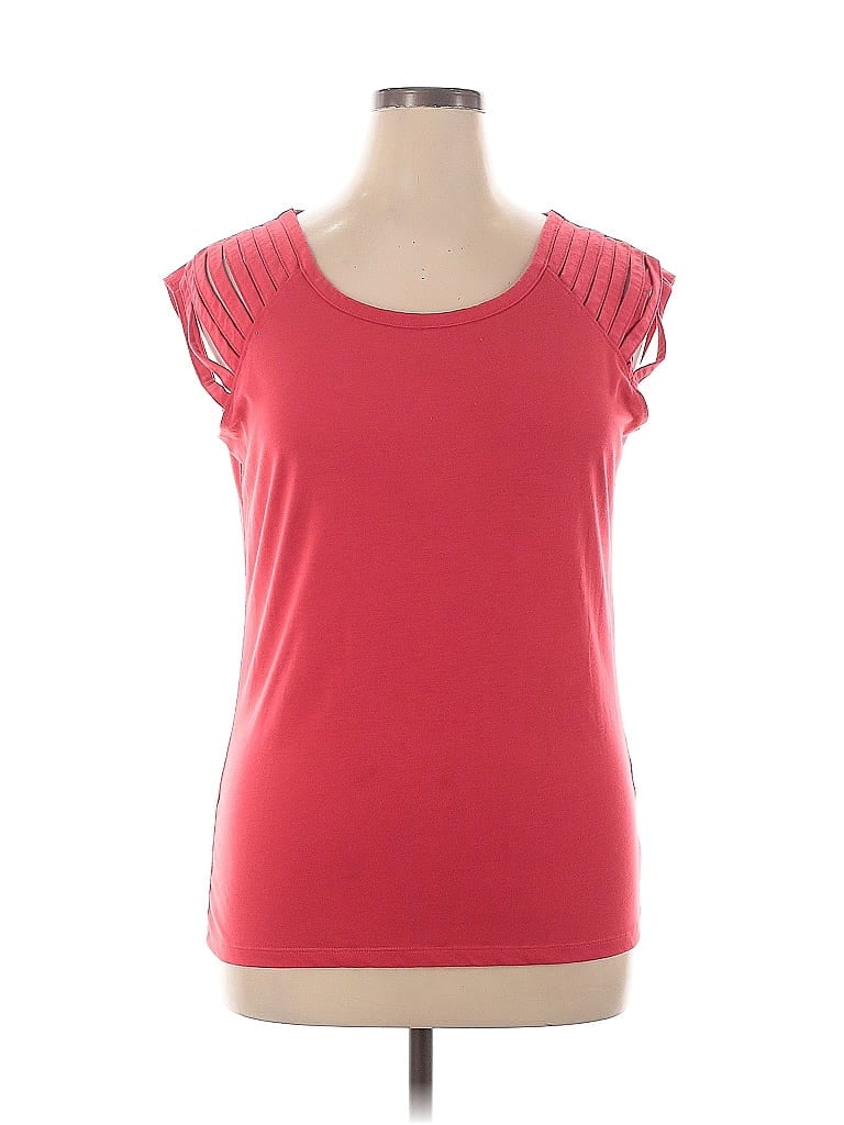 August Silk Red Short Sleeve Top Size XL - photo 1