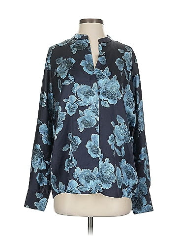 Vince. Long Sleeve Silk Top (view 1)