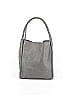 Neiman Marcus Solid Gray Leather Shoulder Bag One size - photo 1