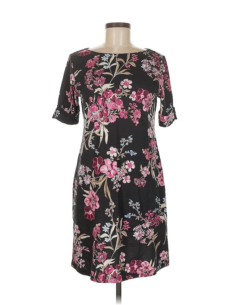 Pre-owned Karen Scott Sport Casual Dress In Black