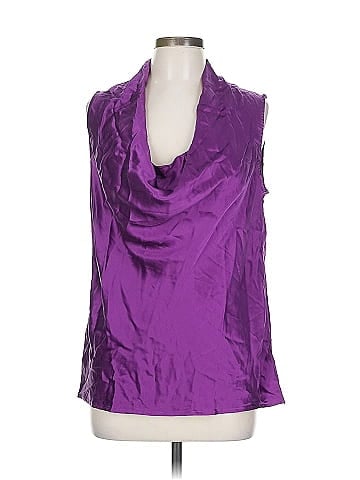 Three Dots Sleeveless Silk Top (view 1)
