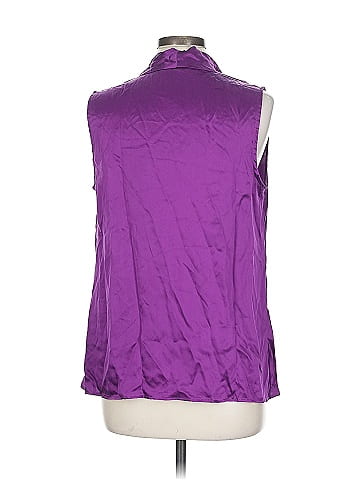 Three Dots Sleeveless Silk Top (view 2)