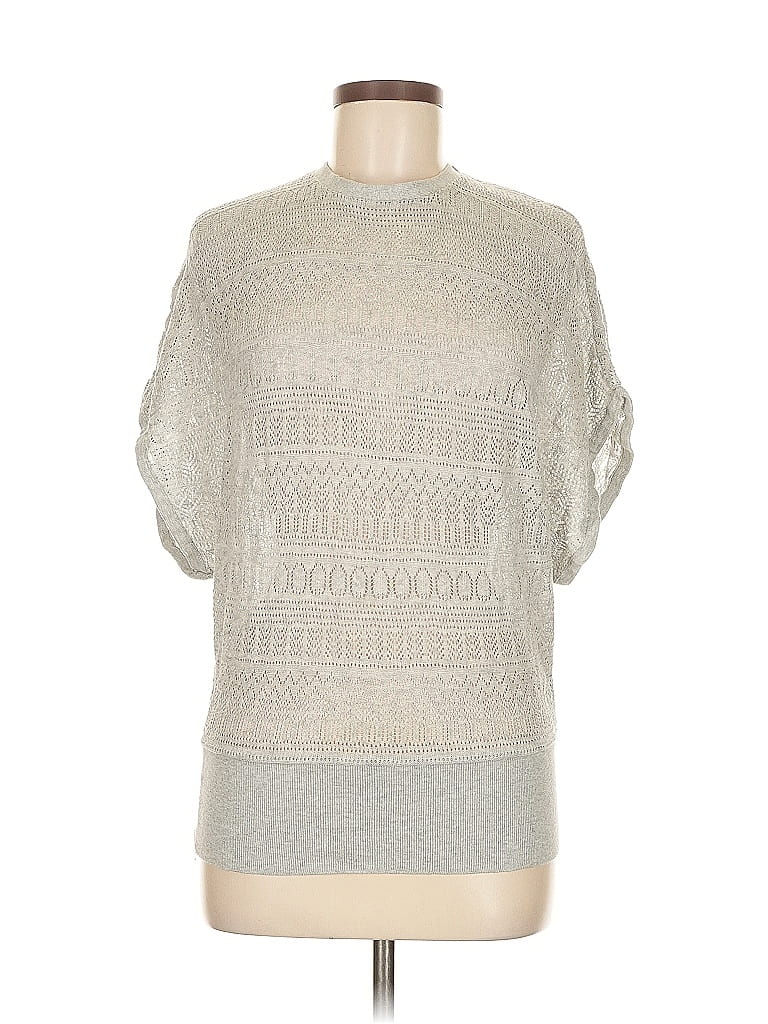 Mystree 100% Cotton Gray Short Sleeve Turtleneck Size M - photo 1