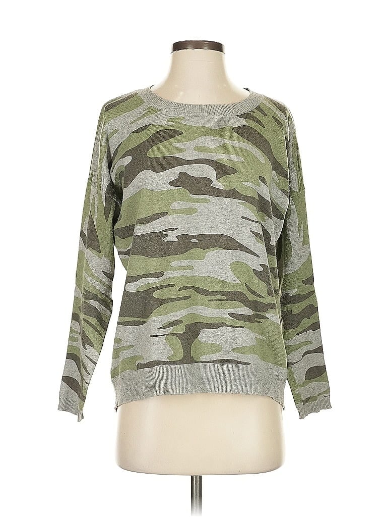 Sofia Cashmere Camo Green Pullover Sweater Size S - photo 1