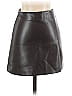Sunday Best 100% Polyurethane Black Brown Faux Leather Skirt Size 00 - photo 1