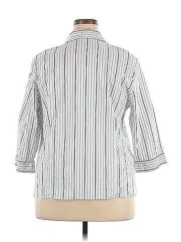 Karen Scott Sport 3/4 Sleeve Button-Down Shirt (view 2)