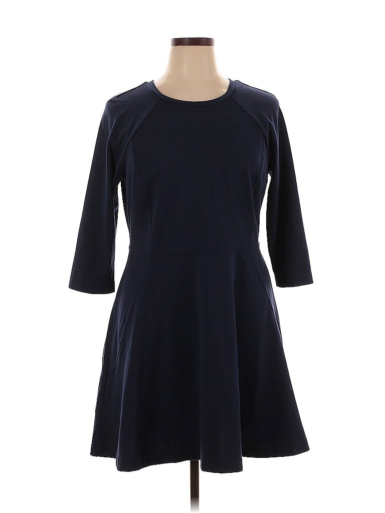 Daisy Fuentes Solid Blue Casual Dress Size XL - photo 1