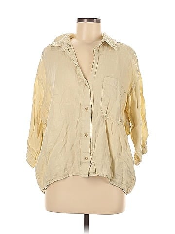 Zara 3/4 Sleeve Button-Down Shirt (view 1)