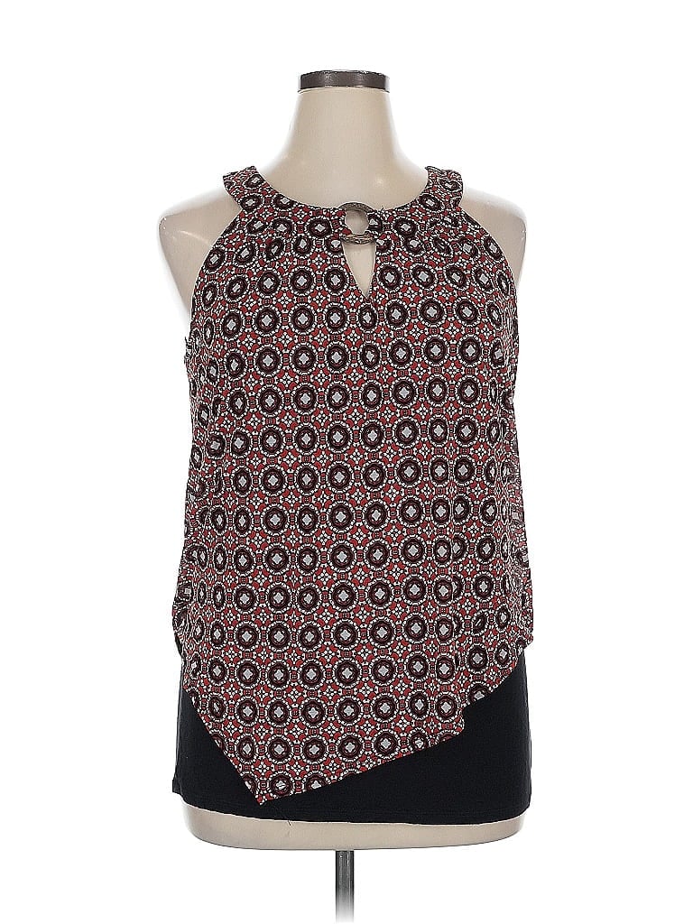 AB Studio 100% Polyester Black Sleeveless Blouse Size XL - photo 1