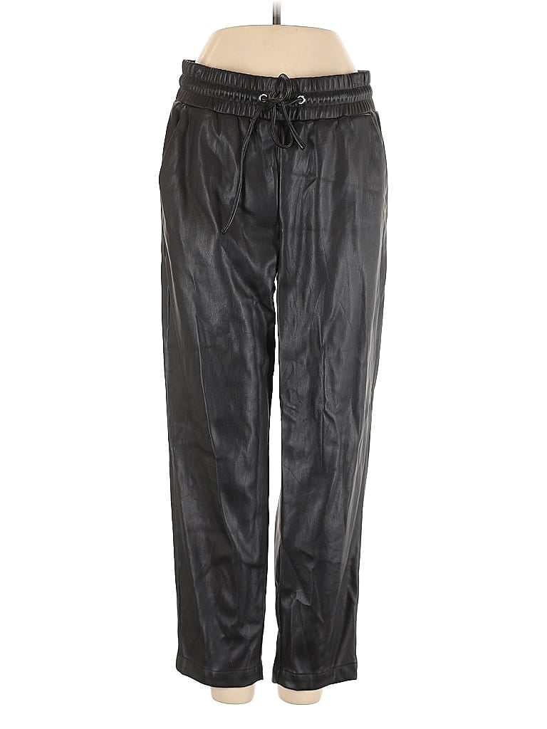 Pre-owned Ann Taylor Loft Faux Leather Pants In Black