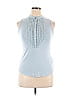 Karen Millen Blue Sleeveless Blouse Size 14 - photo 1