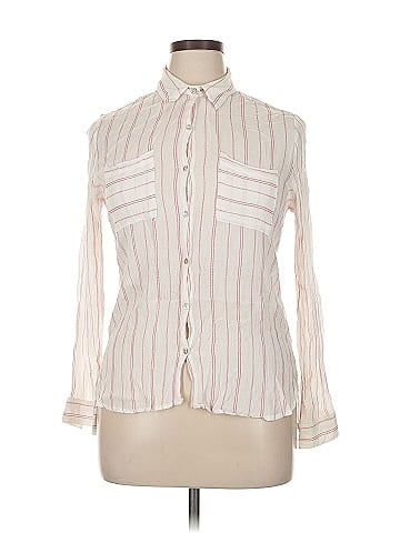 Topshop Long Sleeve Button-Down Shirt (view 1)