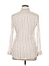 Topshop 100% Viscose Stripes Ivory Red Long Sleeve Button-Down Shirt Size XL - photo 2