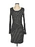 Mystree Stripes Gray Casual Dress Size S - photo 1