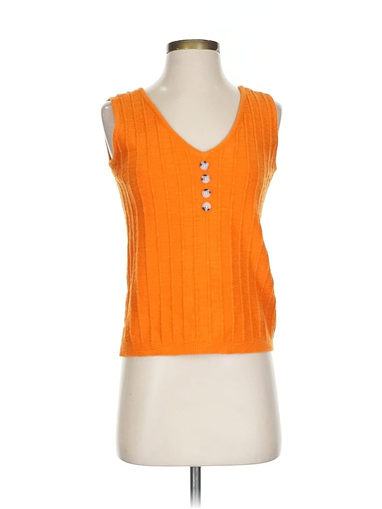 Pre-owned Assorted Brands Sweater Vest In Orange
