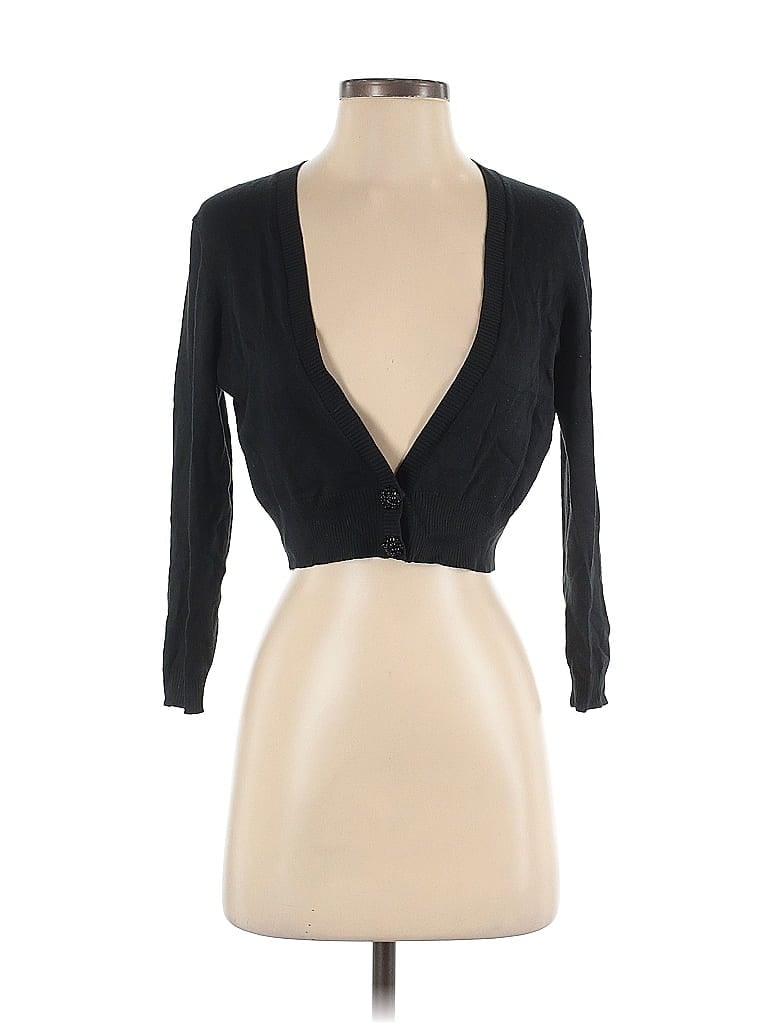 Armani Exchange Black Silk Cardigan Size 6 - photo 1