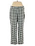 Jude Connally Houndstooth Plaid Checkered-gingham Black Ivory Casual Pants Size S - photo 1