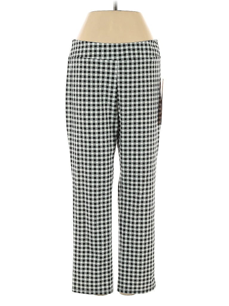 Jude Connally Houndstooth Plaid Checkered-gingham Black Ivory Casual Pants Size S - photo 1