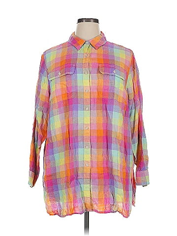Lands' End 3/4 Sleeve Button-Down Shirt (view 1)