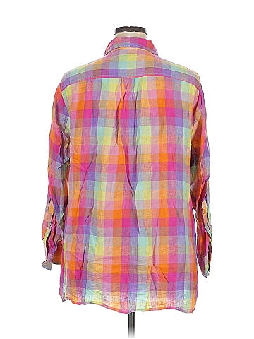 Lands' End 3/4 Sleeve Button-Down Shirt (view 2)