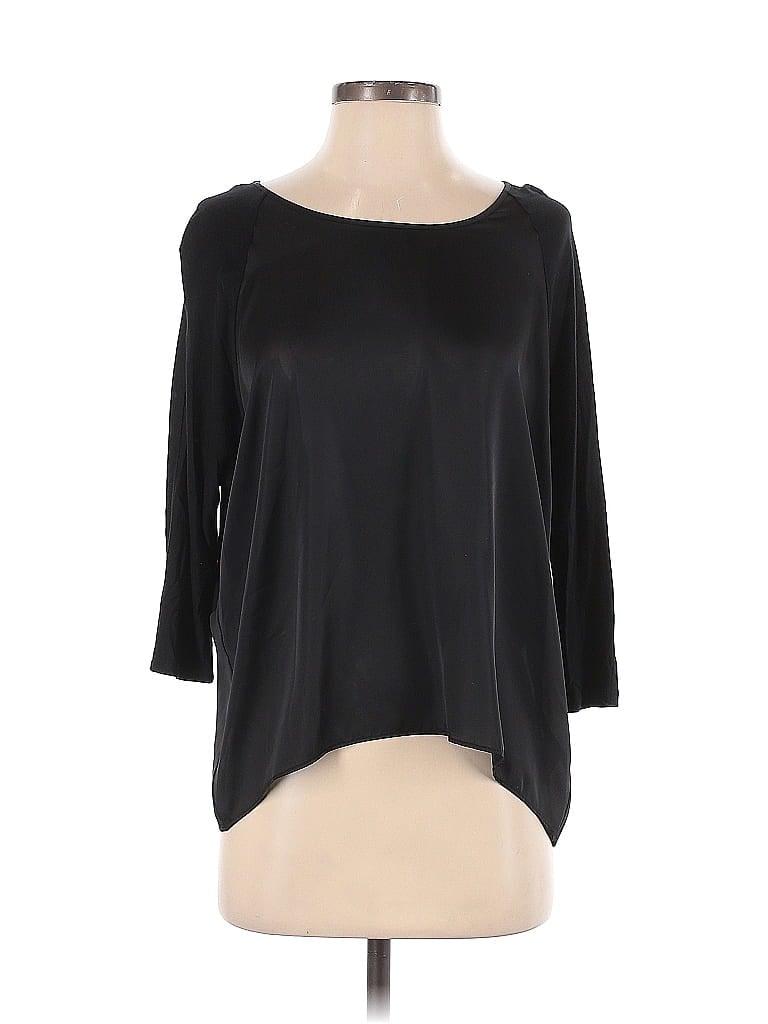 Pre-owned Michael Michael Kors 3/4 Sleeve Top Black Boatneck Tops