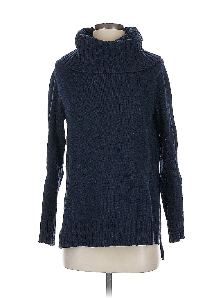 Pre-owned Ann Taylor Loft Turtleneck Sweater In Blue