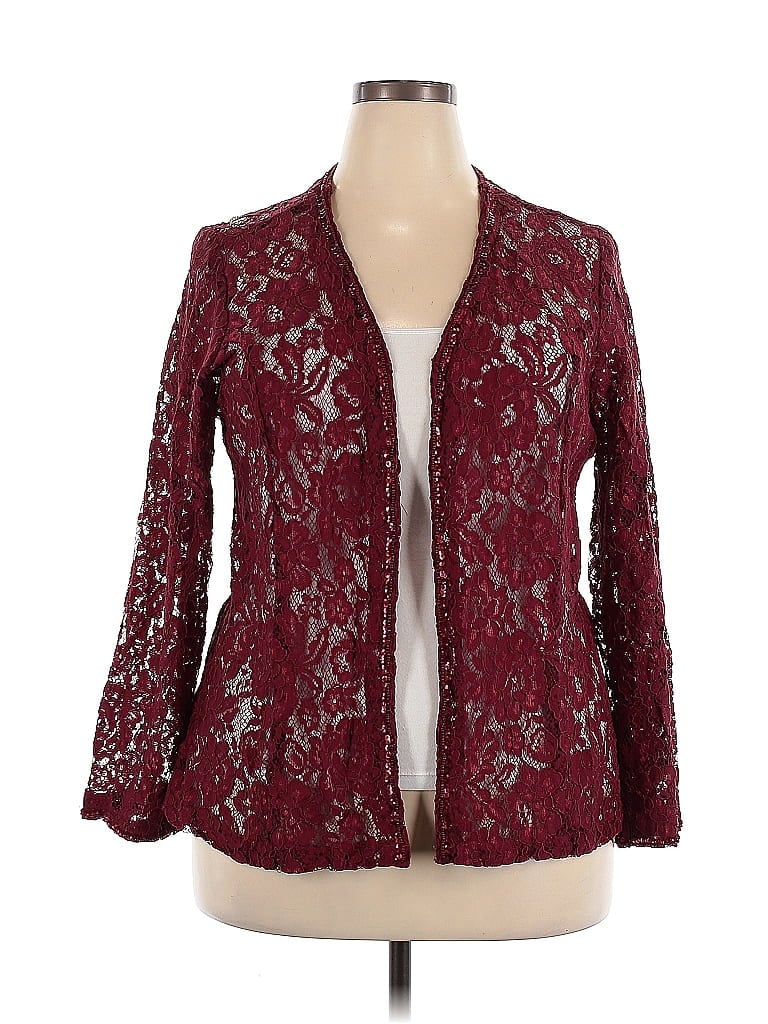 Roaman's Burgundy Kimono Size 24 - photo 1