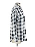Equipment 100% Silk Checkered-gingham Gray Long Sleeve Silk Top Size S - photo 4
