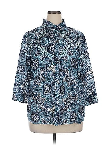 Croft & Barrow 3/4 Sleeve Button-Down Shirt (view 1)