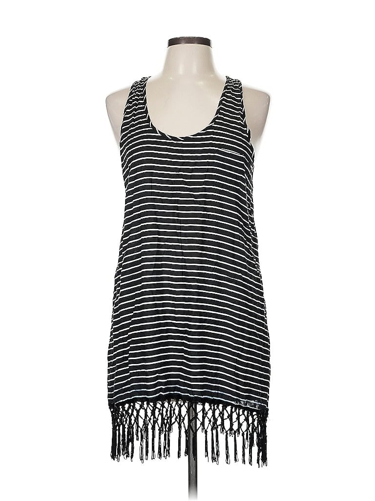 Mud Pie 100% Viscose Stripes Black Casual Dress Size M - photo 1