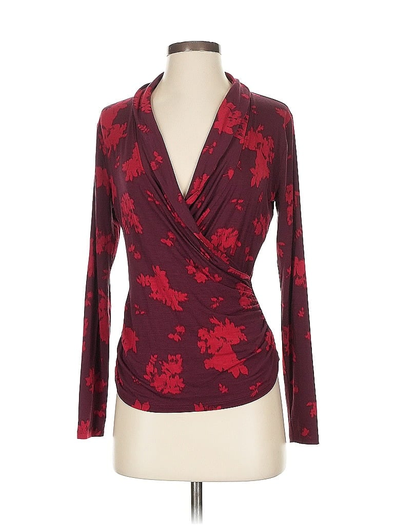 Ann Taylor Burgundy Long Sleeve Blouse Size S - photo 1