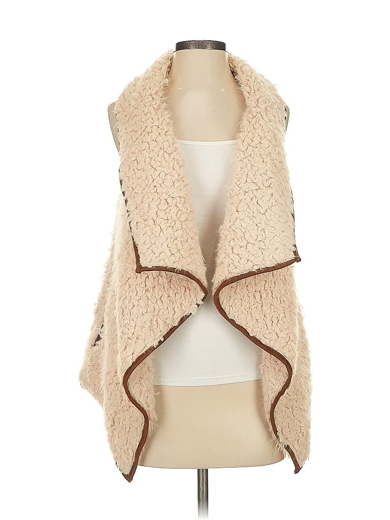 Pre-owned Bb Dakota Faux Fur Vest In White