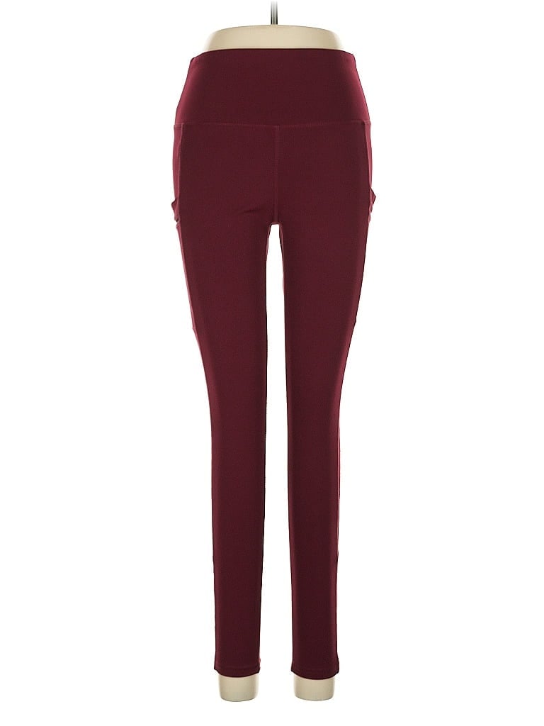 Pre-owned Assorted Brands Active Pants In Burgundy