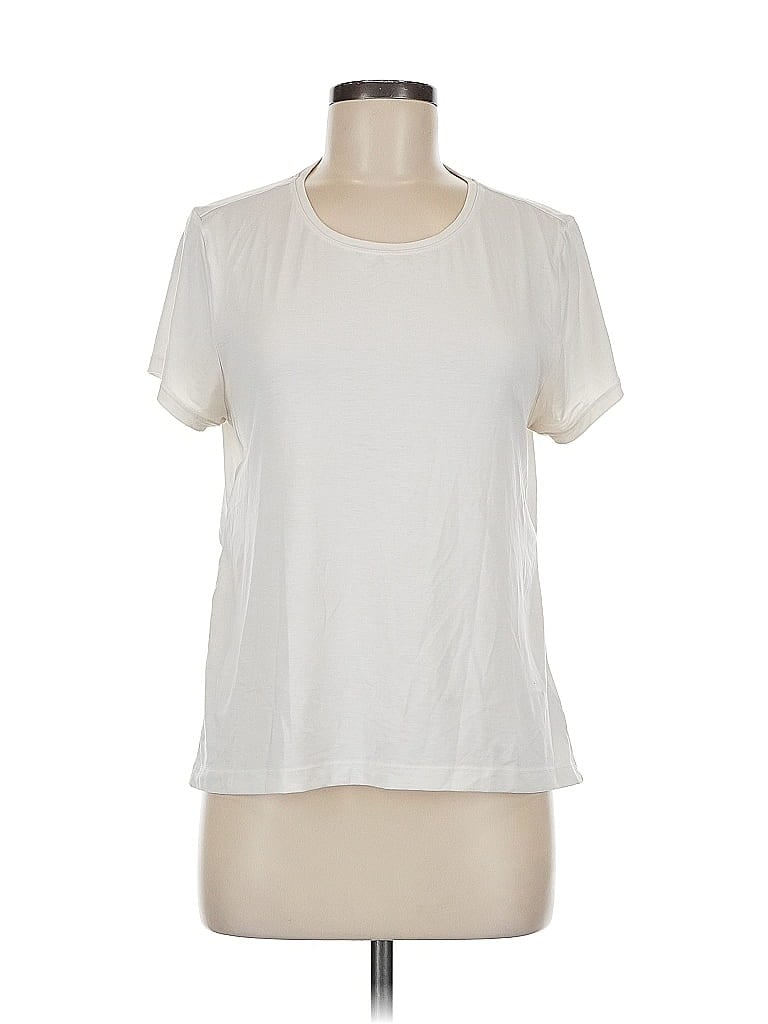 Pre-owned Athleta Short Sleeve T-shirt In White