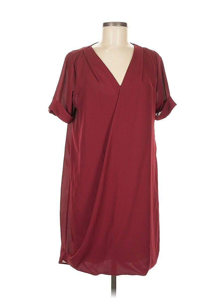 Pre-owned Alya Casual Dress In Burgundy