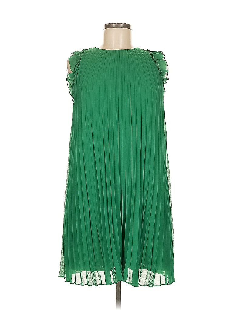 Sézane 100% Polyester Green Cocktail Dress Size EU (FR) 38 / US 6 - photo 1