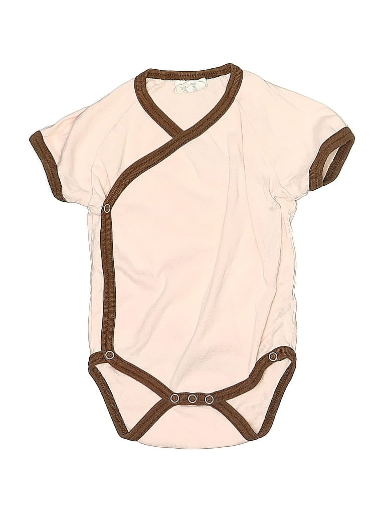 Kate Quinn Organics Solid Tan Short Sleeve Onesie Size 6-12 mo - photo 1