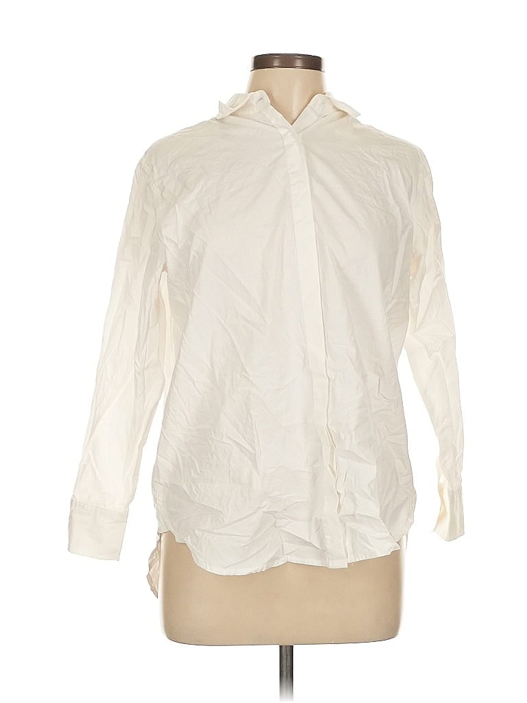 Pre-owned Boden Long Sleeve Button Down Shirt In White
