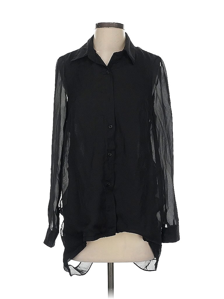 Pre-owned Rehab Long Sleeve Blouse In Black