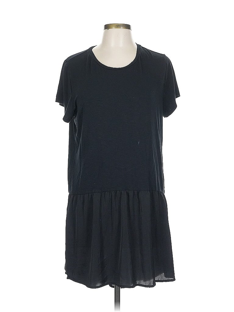 Left Coast by Dolan Solid Black Casual Dress Size L - photo 1