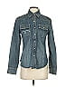 Petrol Blue Long Sleeve Button-Down Shirt Size S - photo 1