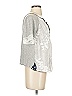 Tiny 100% Rayon Silver Short Sleeve Blouse Size S - photo 4