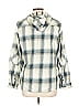 Carhartt 100% Cotton Plaid Silver Long Sleeve Button-Down Shirt Size 12 - photo 2
