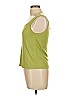 August Silk 100% Silk Green Sleeveless Silk Top Size L - photo 4