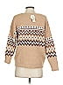 Francesca's 100% Polyester Chevron-herringbone Tan Pullover Sweater Size S - photo 2