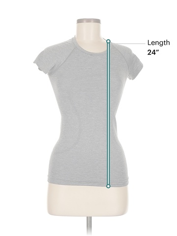 【後払い手数料無料】 T-Shirt Sleeve Short Gray Athletica Lululemon Size 37 - 6 トップス
